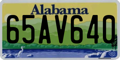 AL license plate 65AV640