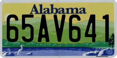 AL license plate 65AV641