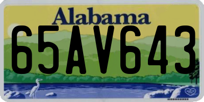 AL license plate 65AV643