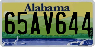AL license plate 65AV644