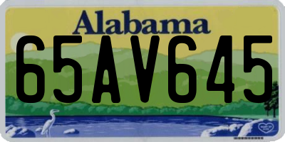 AL license plate 65AV645