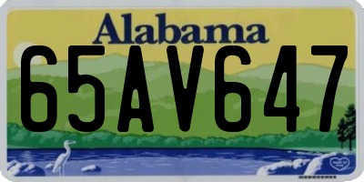 AL license plate 65AV647