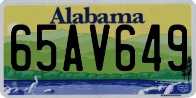 AL license plate 65AV649