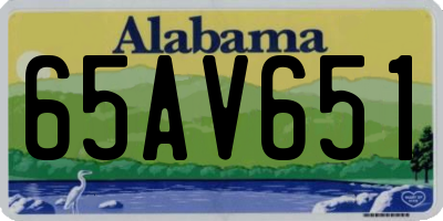 AL license plate 65AV651