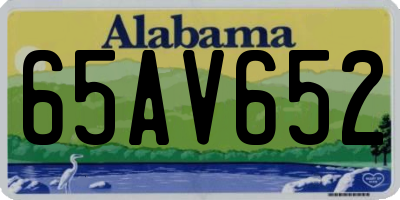 AL license plate 65AV652