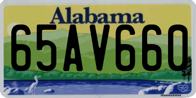AL license plate 65AV660