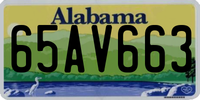 AL license plate 65AV663