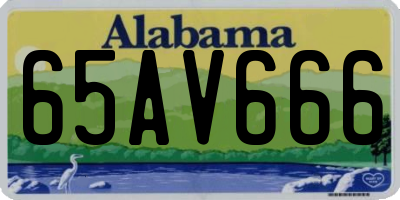 AL license plate 65AV666