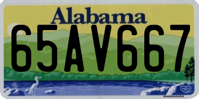 AL license plate 65AV667