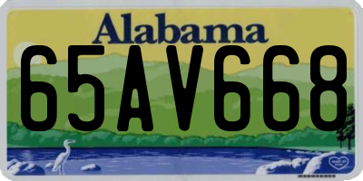 AL license plate 65AV668