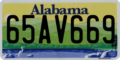AL license plate 65AV669