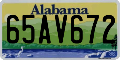 AL license plate 65AV672