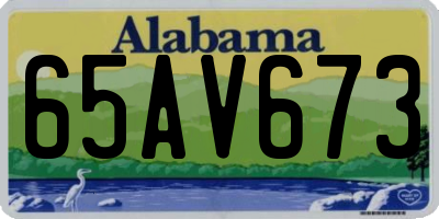 AL license plate 65AV673