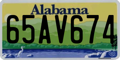 AL license plate 65AV674