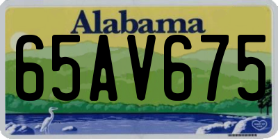 AL license plate 65AV675