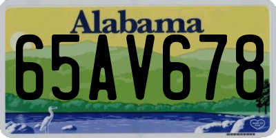 AL license plate 65AV678