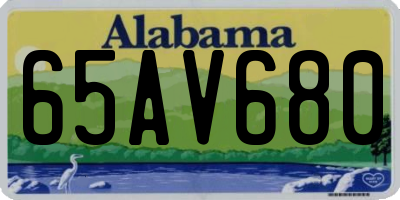 AL license plate 65AV680