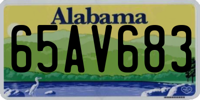 AL license plate 65AV683