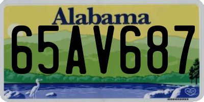 AL license plate 65AV687