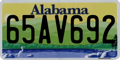 AL license plate 65AV692