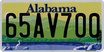 AL license plate 65AV700