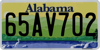 AL license plate 65AV702