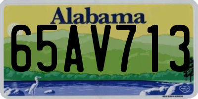 AL license plate 65AV713