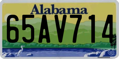 AL license plate 65AV714