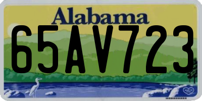 AL license plate 65AV723