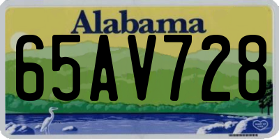 AL license plate 65AV728
