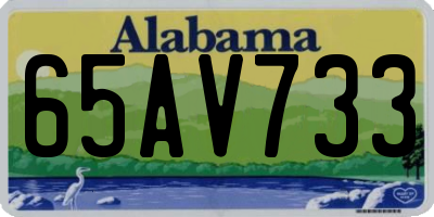 AL license plate 65AV733