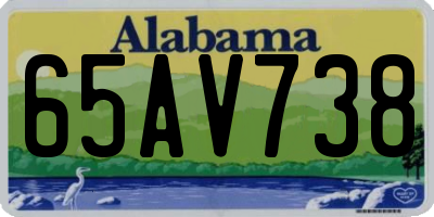 AL license plate 65AV738