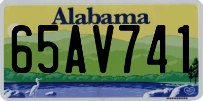 AL license plate 65AV741