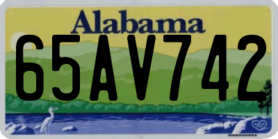AL license plate 65AV742