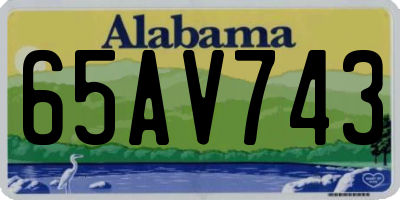 AL license plate 65AV743