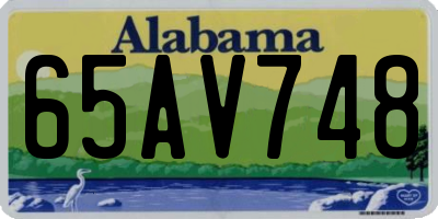 AL license plate 65AV748