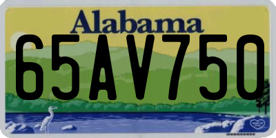AL license plate 65AV750