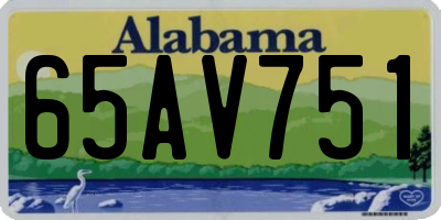 AL license plate 65AV751