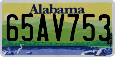 AL license plate 65AV753