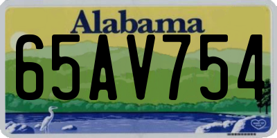 AL license plate 65AV754
