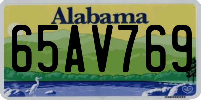 AL license plate 65AV769