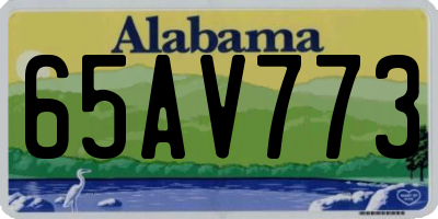 AL license plate 65AV773