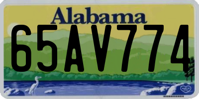 AL license plate 65AV774