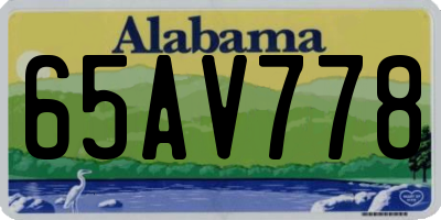 AL license plate 65AV778