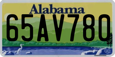 AL license plate 65AV780