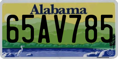 AL license plate 65AV785