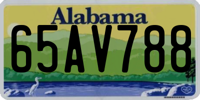 AL license plate 65AV788