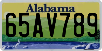 AL license plate 65AV789
