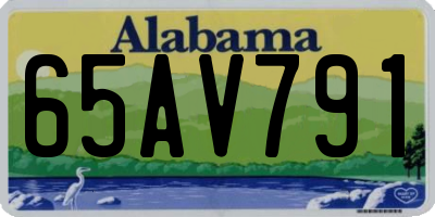 AL license plate 65AV791