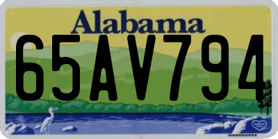 AL license plate 65AV794